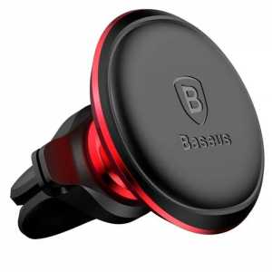 Тримач в машину Baseus Magnetic Air Vent Car Mount з тримачем для кабеля (Red)