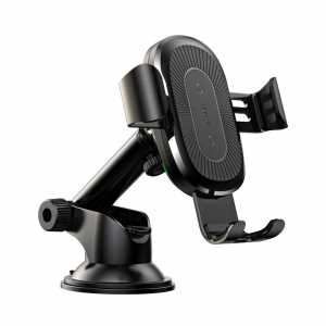 Тримач в машину з Бездротовим ЗП Baseus Gravity Car Mount 1.67A 10W (чорна)