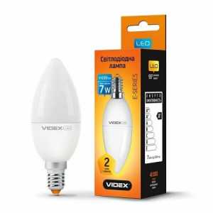 LED Лампочка Videx C37E, Е14, 7 Вт, 4100 К, (енергозберігаюча)