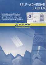 Папір матовий самоклейка (40) (52,5х29,7, 100 арк. , Buromax , білий , для струменового та лазерного