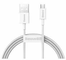 Кабель USB to microUSB Baseus Superior Series,  2A 1м,  білий (CAMYS-02)