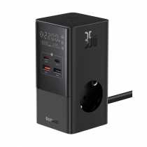 МЗП Baseus PowerCombo Tower 35W, 2 USB-A 2 USB-C 3 AC, з кабелем 1.5m, чорний (E00023606113-00)