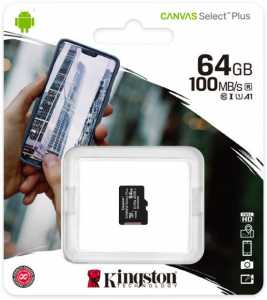 Карта пам’яті MicroSD 64Gb Kingston 100R A1 (сlass 10)