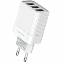 МЗП USB 3x, Borofone BA40A Speedway, 3А 18W, білий (BA40AW)