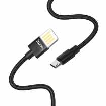 Кабель USB to microUSB, Hoco U55 2.4A 1.2m, чорний