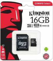 Карта пам’яті MicroSD 16Gb Kingston (Class 10) + SD адаптер