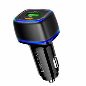 АЗП Borofone BZ14A Mercury PD20W+QC3.0 USB + Type-C (Black)