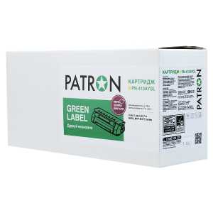 Картридж HP №410A LJ Pro M477fdn Yellow (CT-HP-CF412A-Y-PN-GL) (PN-410AYGL) PATRON GREEN Label