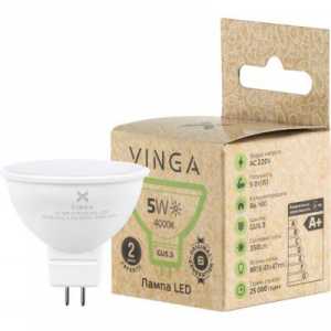 LED Лампочка Vinga, GU5.3, 5Вт, 4000 К  (енергозберігаюча)